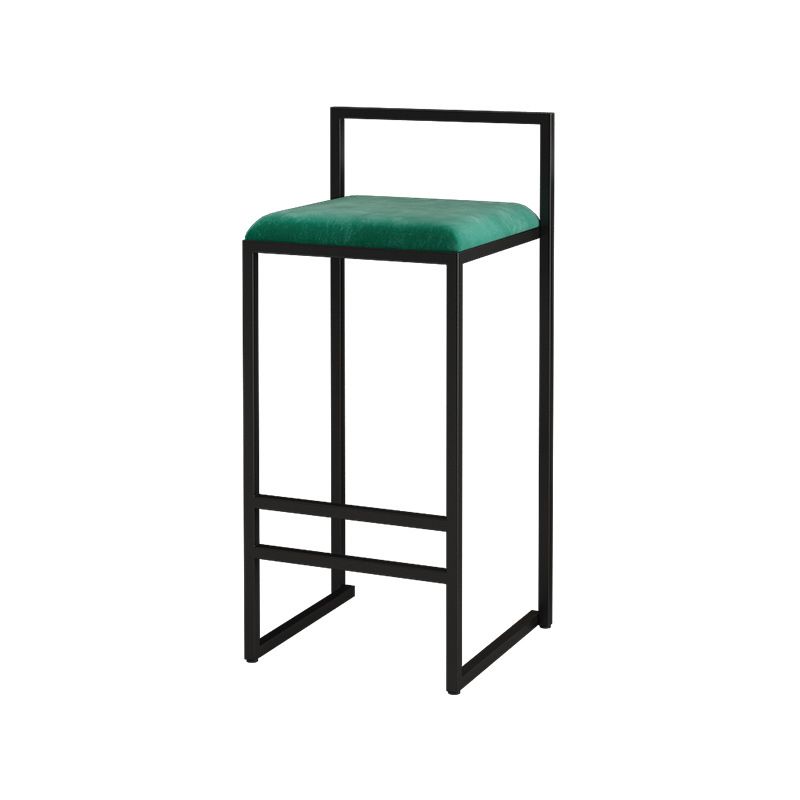 Contemporary Matte Finish Velvet Bar Stool Jewelry Shop Footrest Stool Clearhalo 'Bar Furniture' 'Bar Stools' 'bar_stools' 'Furniture' 'furniture_bar_stools' 'Kitchen & Dining Furniture' 1200x1200_78075b8f-8fd3-4ad5-a703-27edcf1f0c85
