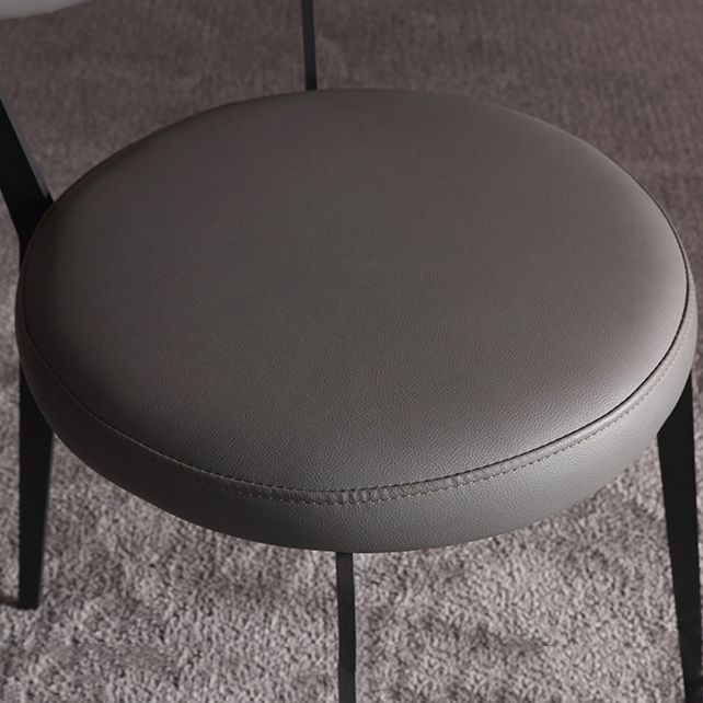 Contemporary Restaurant Leather Side Chair Open Back Dining Chair with Black Legs Clearhalo ' kitchen&dining_furn' 'Dining Chairs' 'Dining Tables & Seating' 'dining_chair' 'furn' 'furn_dining_chair' 'Furniture' 'furniture_dining_chair' 'Kitchen & Dining Furniture' 'kitchen' 1200x1200_78077466-1403-4fe3-b452-42689de60613