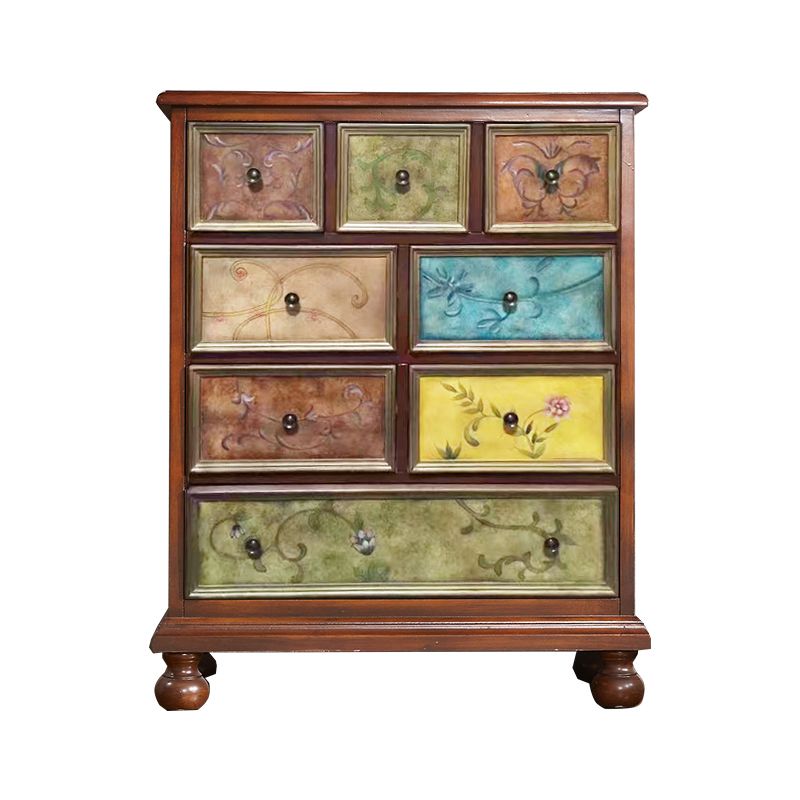 Mid-century Modern Wooden Chest Rectangle Accent Chest with 5-Drawer ...