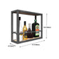 黒いモダンワインボトルホルダーフロアウッドと金属製ボトルホルダー5.9 "幅