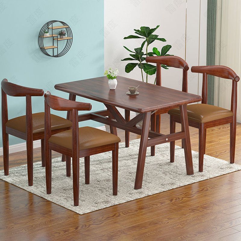 Modern Restaurant Open Back Side Chair Matte Finish Upholstered Dining Chair