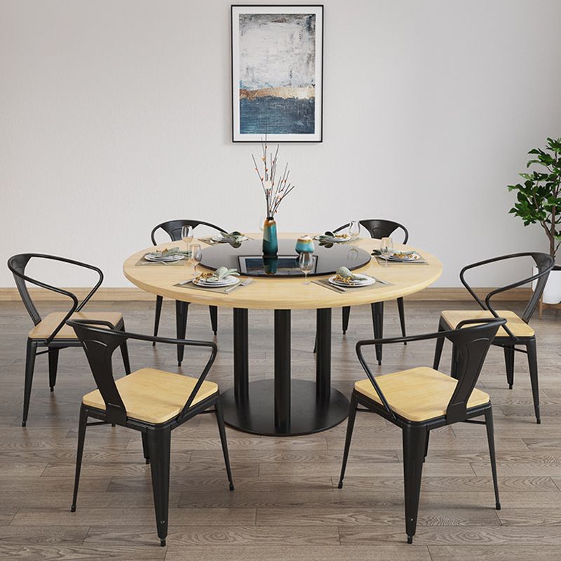 Round Solid Wood Dining Set 1/4/7 Pieces Dinette Set for Kitchen Clearhalo 'Dining Room Sets' 'Dining Tables & Seating' 'dining_room_set' 'furn' 'furn_dining_room_set' 'Furniture' 'Kitchen & Dining Furniture' 1200x1200_780d7ab3-3e47-497b-a088-68d80e4b0cb2