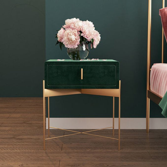 Cama de metal mesita de noche Mesa de noche minimalista moderna con piernas