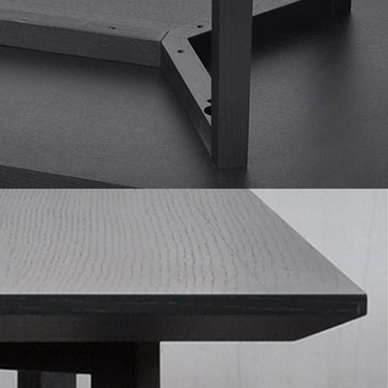 Rectangle Industrial Dining Table Solid Wood Fixed Table with Trestle Base Clearhalo ' dining_table' 'Dining Tables & Seating' 'Dining Tables' 'furn' 'furn_dining_table' 'Furniture' 'furniture_dining_table' 'Kitchen & Dining Furniture' 'kitchen&dining_furn' 'kitchen' 'kitchen_dining_table' 1200x1200_780ed911-e153-4335-95a3-e3b49804c03d