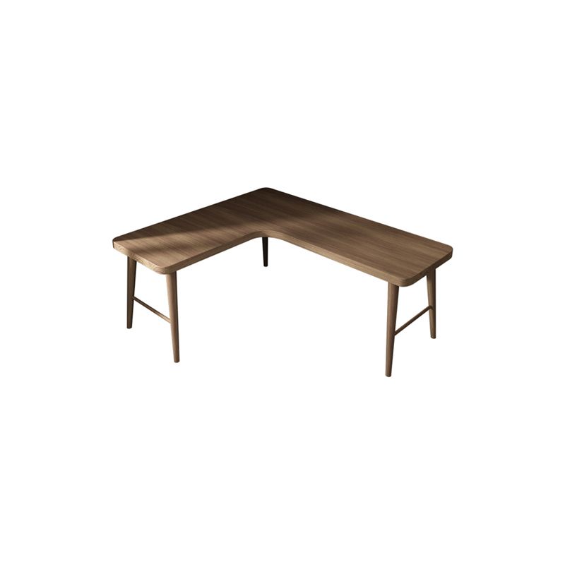 Solid Wood Corner Writing Desk Modern 29.53" Tall Office Desk with H-Base Clearhalo 'furn' 'furn_office_desk' 'Furniture' 'Office Desks' 'Office Furniture' 'office_desk' 1200x1200_780fcad2-ef95-4bea-9402-3ca8c7991980