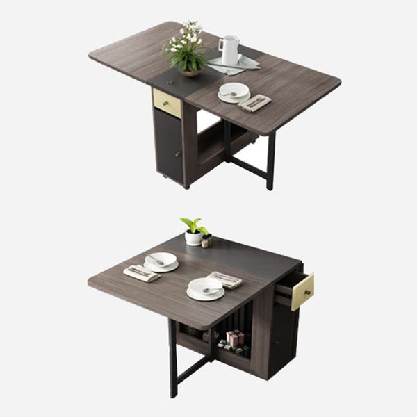 Foldable Artificial Rectangle Wooden Table Extendable Table with Storage(only table) Clearhalo ' dining_table' 'Dining Tables & Seating' 'Dining Tables' 'furn' 'furn_dining_table' 'Furniture' 'furniture_dining_table' 'Kitchen & Dining Furniture' 'kitchen&dining_furn' 'kitchen' 'kitchen_dining_table' 1200x1200_7811d45f-aa5d-4c4b-8aef-668baf0803b7
