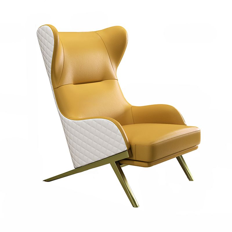 Scandinavian Leather Accent Chair for Living Room, High/ Low Back Chair Clearhalo 'Accent Chairs' 'accent_chairs' 'Chairs & Seating' 'furn' 'furn_accent_chairs' 'Furniture' 'Living Room Furniture' 1200x1200_7813b6ce-a477-4c80-9337-1f20ea15a239