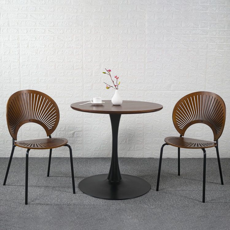 Industrial Metal Dining Room Chair Open Back Dining Side Chair for Restaurant Use