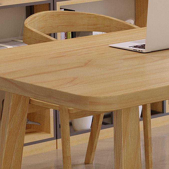 Modern Style Office Desk Solid Wood Trestle Writing Desk for Home Clearhalo 'furn' 'furn_office_desk' 'Furniture' 'Office Desks' 'Office Furniture' 'office_desk' 1200x1200_781442ed-4edc-41de-b822-11a634beb8e1