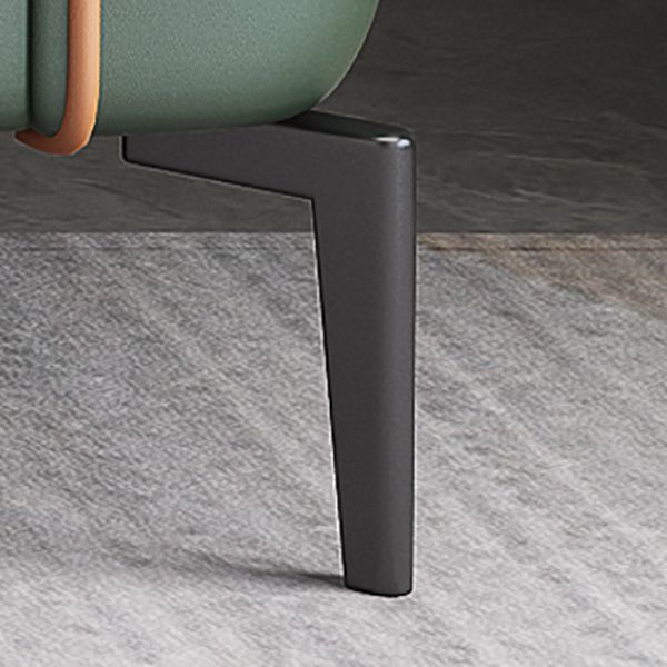 Schuine arm faux lederen sofa Nordic 26 "h zitplaatsen met een enkel kussen