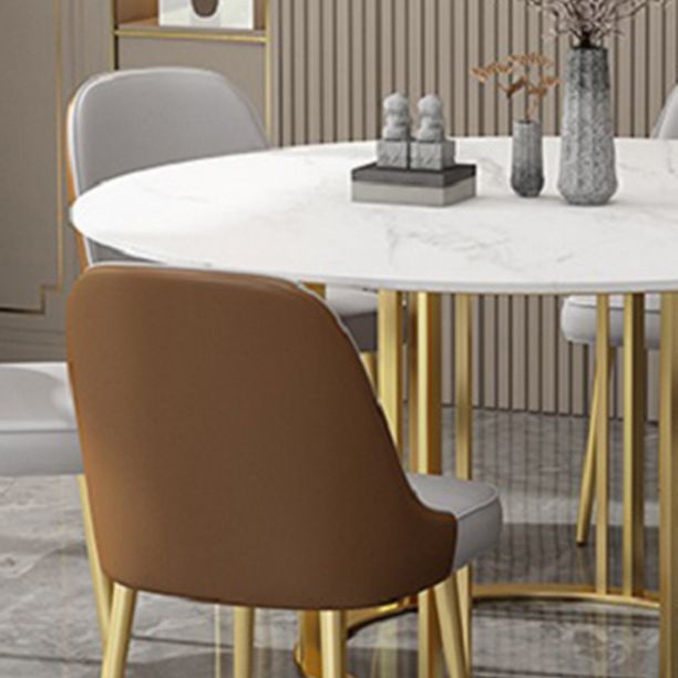Glam 1/2/7 Pieces Dining Table Set Round Dining Table Set with Chair Clearhalo 'Dining Room Sets' 'Dining Tables & Seating' 'dining_room_set' 'furn' 'furn_dining_room_set' 'Furniture' 'furniture_dining_room_set' 'Kitchen & Dining Furniture' 'kitchen&dining_furn' 'kitchen' 1200x1200_781a25eb-e6af-4cd4-9b29-d28144fdd67d