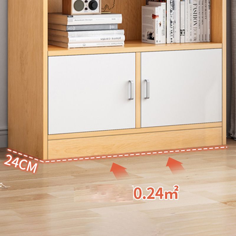 Standard Engineered Wood Book Shelf Contemporary Closed Back Bookshelf