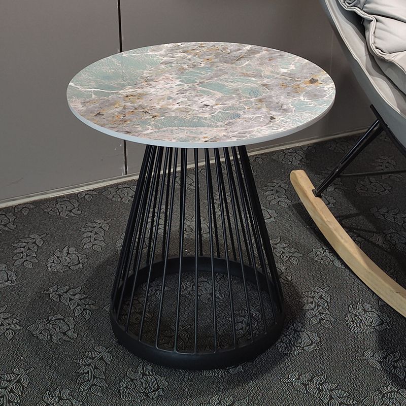 Tavolo laterale moderno in cornice in ardesia rotondo del divano tavolo per soggiorno
