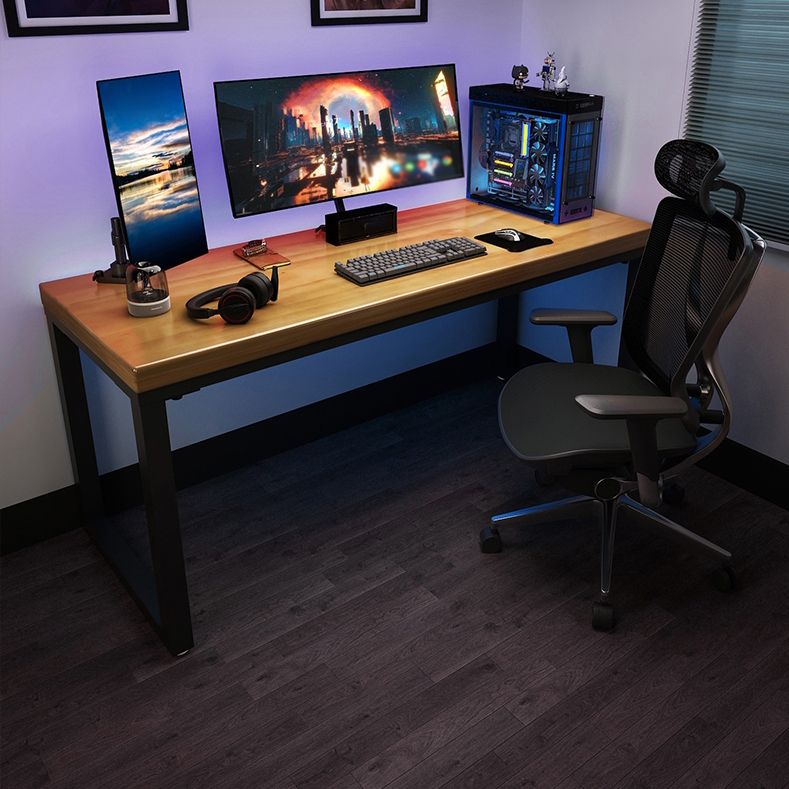 Modern Style Writing Desk Rectangular Pine Solid Wood Office Desk Clearhalo 'furn' 'furn_office_desk' 'Furniture' 'furniture_office_desk' 'Office Desks' 'Office Furniture' 'office_desk' 1200x1200_781de69e-f99f-4e29-904d-05db2a6189b3