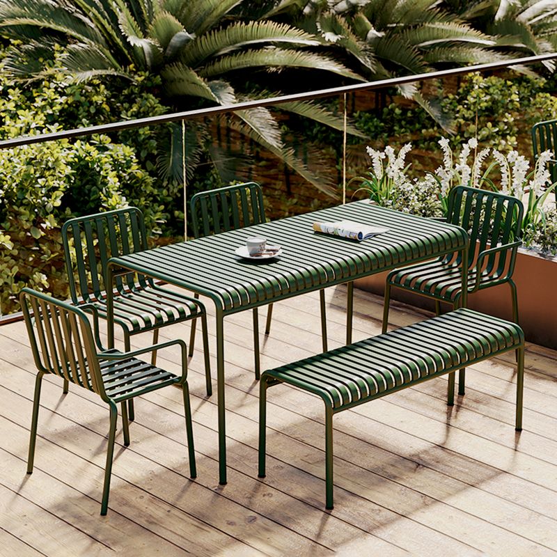Contemporary Metal Patio Dining Side Chair Slat Back Side Chair Clearhalo 'Dining Chairs' 'Dining Tables & Seating' 'dining_chair' 'furn' 'furn_dining_chair' 'Furniture' 'furniture_dining_chair' 'Kitchen & Dining Furniture' 1200x1200_781e6062-8f61-4e8b-8d01-f8d15e404013