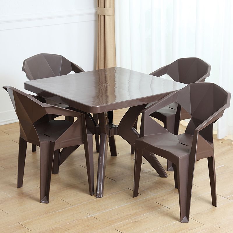 Modern Outdoor Dining Arm Chairs Plastic Side Back Patio Dining Armchairs Clearhalo ' kitchen&dining_furn' 'Dining Chairs' 'Dining Tables & Seating' 'dining_chair' 'furn' 'furn_dining_chair' 'Furniture' 'furniture_dining_chair' 'Kitchen & Dining Furniture' 'kitchen' 1200x1200_78253a11-954a-40e3-b588-f0c93a917ad1