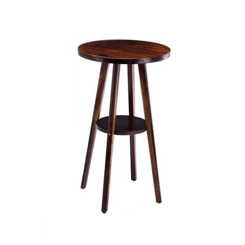 Brown Solid Wood Pub Table Set 1/3 Pcs Bar Table with Wooden Stools Clearhalo 'Bar Furniture' 'furn' 'furn_home_bar_bar_sets' 'Furniture' 'Home Bars & Bar Sets' 'home_bar_bar_sets' 'Kitchen & Dining Furniture' 1200x1200_78276dca-1c19-4ef5-b3c9-3cd480c10dee