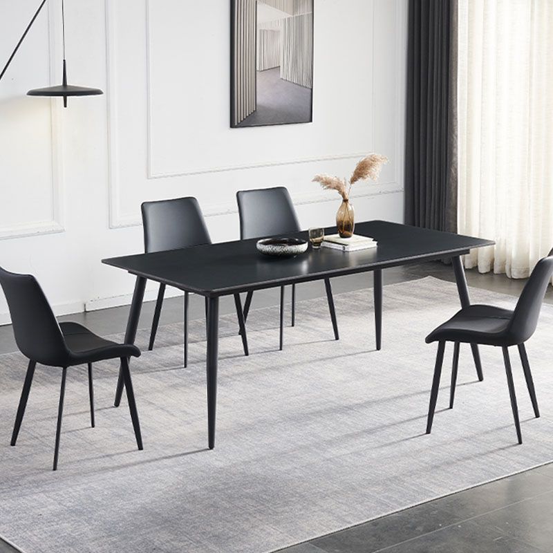 Kitchen Industrial Dinner Table Stone Rectangle 4 Legs Dining Table Clearhalo 'Dining Tables & Seating' 'Dining Tables' 'dining_table' 'furn' 'furn_dining_table' 'Furniture' 'Kitchen & Dining Furniture' 1200x1200_7829644d-e5cb-44e2-8e61-21191a8a74d0