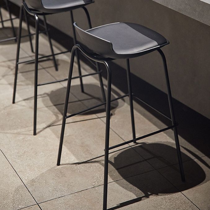 Modern Style Counter Stool Faux Leather Counter-height Stool for Indoor Clearhalo 'Bar Furniture' 'Bar Stools' 'bar_stools' 'furn' 'furn_bar_stools' 'Furniture' 'Kitchen & Dining Furniture' 1200x1200_78296c9f-69f6-4eac-b0d7-c8ec6037c057