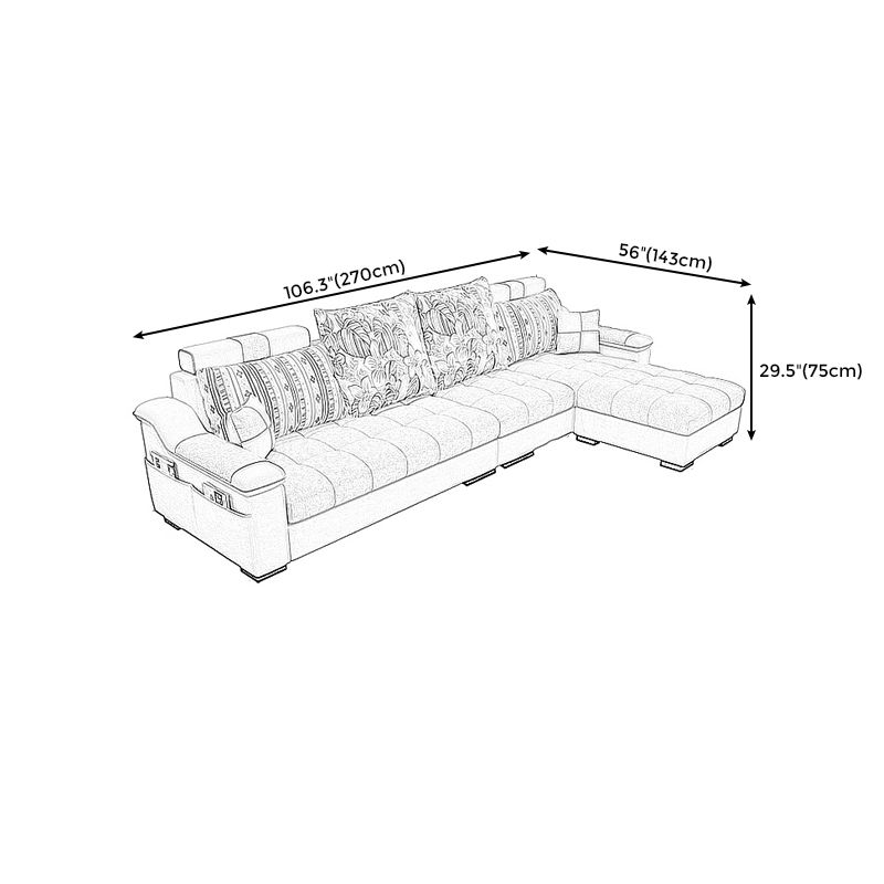 Blaues Leinenmischungssofa/Schnitt mit Schlupf und Lagerung und Lagerung