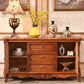 Sideboard in legno di quercia a 2 porte in stile glam per soggiorno
