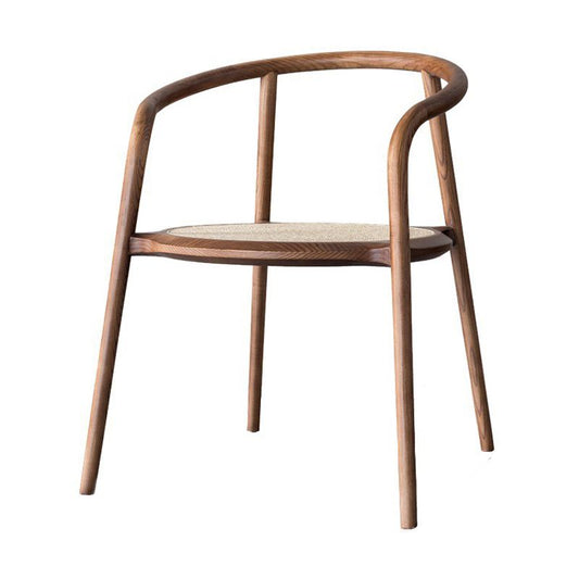 Open Back Dining Arm Chair Solid Wood Dining Room Chair for Home