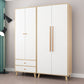 Bedroom Hinged Door Wardrobe with Wooden Legs Modern Cabinet with Clothes Rail Clearhalo 'Armoires & Wardrobes' 'armoires_wardrobes' 'Bedroom Furniture' 'furn' 'furn_armoires_wardrobes' 'Furniture' 1200x1200_782b08dd-ee52-468d-a358-352e48e5c830