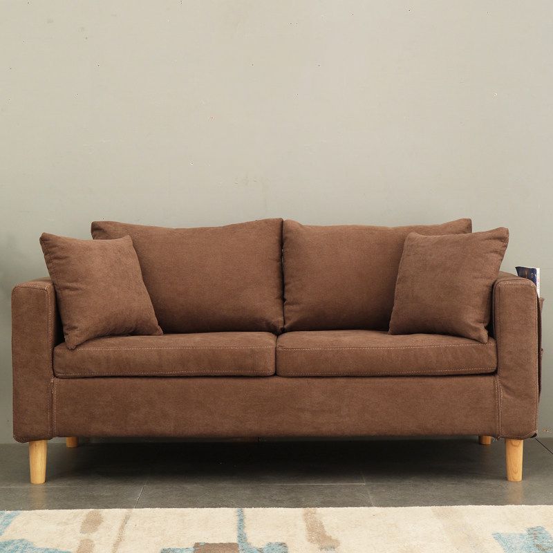 Scandinavian Tuxedo Arm Sofa Slipcovered Loveseat with Storage and Pillow Back Clearhalo 'Furniture' 'furniture_sofas' 'kitchen' 'kitchen_sofas' 'Living Room Furniture' 'Sofa' 'sofas' 1200x1200_782b4269-d754-41a5-a74b-05313e32dd8f