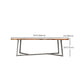 29.5 "H Industrieel Office Desk rechthoekig secretaris -bureau met metalen benen