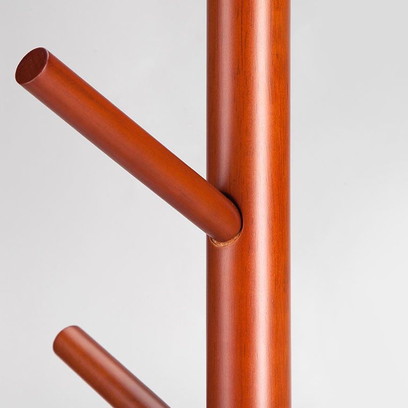 Árbol de pasillo de 69 "de altura With Hooks Hall Stand Modern Wood Courper de madera maciza