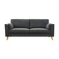 Contemporary Fabric Standard Sofa 2/3-seat Cushions Square Arm Sofa