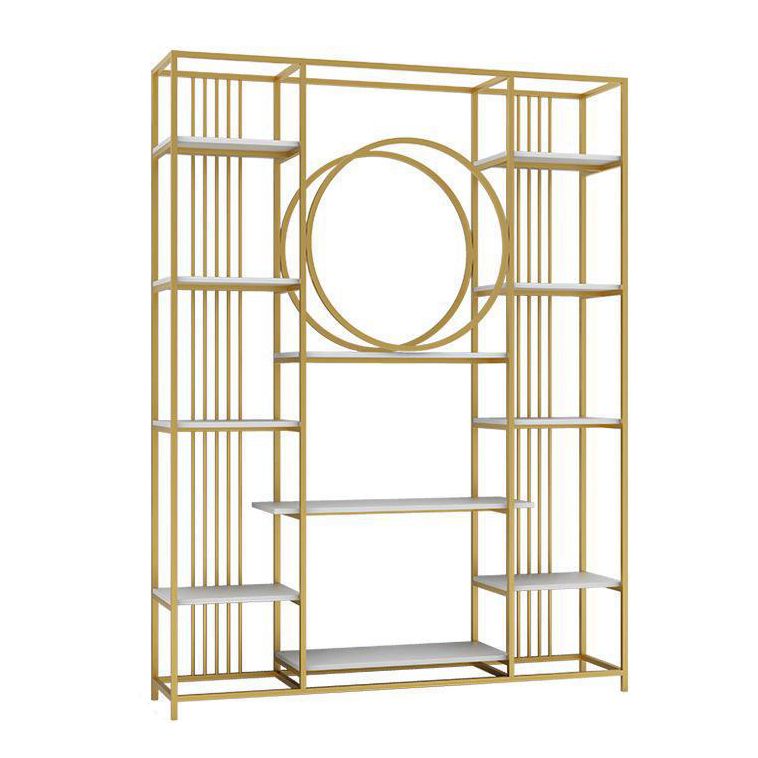 Iron Frame Etagere Bookshelf Vertical Manufactured Wood Shelf Bookcase for Office Clearhalo 'Bookcases' 'furn' 'furn_bookcases' 'Furniture' 'furniture_bookcases' 'Office Furniture' 1200x1200_7830aef8-737f-4092-9c32-dfec9a19927a