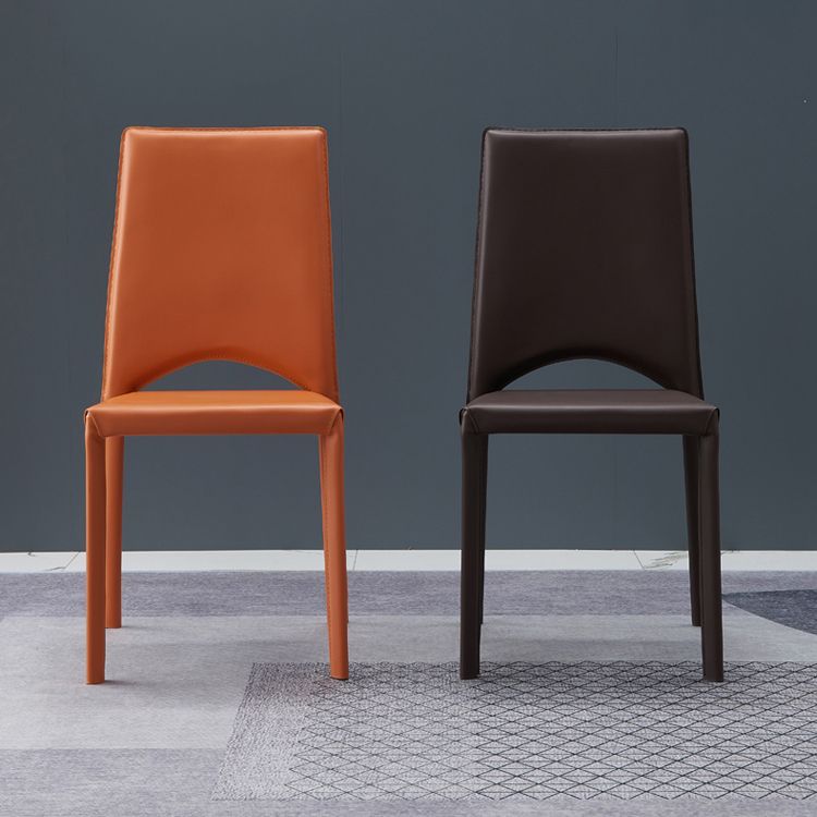 Contemporary Style Kitchen Dining Chair Stackable Armless Chair with Metal Legs Clearhalo ' kitchen&dining_furn' 'Dining Chairs' 'Dining Tables & Seating' 'dining_chair' 'furn' 'furn_dining_chair' 'Furniture' 'furniture_dining_chair' 'Kitchen & Dining Furniture' 'kitchen' 1200x1200_78317f9b-ead8-4b5a-b255-463e124d1ce4