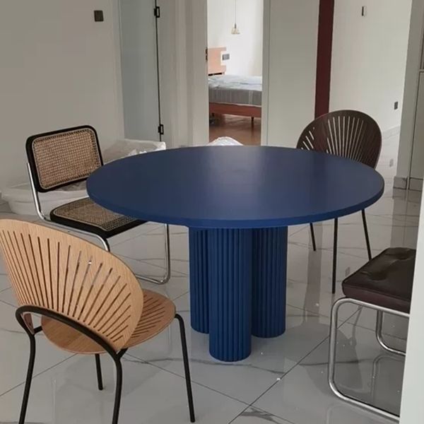 Modern Casual Dining Table Round Top Dinner Table Kitchen Home Clearhalo 'Dining Tables & Seating' 'Dining Tables' 'dining_table' 'furn' 'furn_dining_table' 'Furniture' 'furniture_dining_table' 'Kitchen & Dining Furniture' 'kitchen' 'kitchen_dining_table' 1200x1200_78370f5d-2bab-4856-9910-350ef92651d5