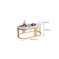 Glam Oval Coffee Table with Marble Top and Iron Frame Base 1 Piece Clearhalo 'Coffee & Accent Tables' 'Coffee Tables' 'coffee_tables' 'furn' 'furn_coffee_tables' 'Furniture' 'Living Room Furniture' 1200x1200_7837cee5-7fce-4002-ac8c-7c661e99128f