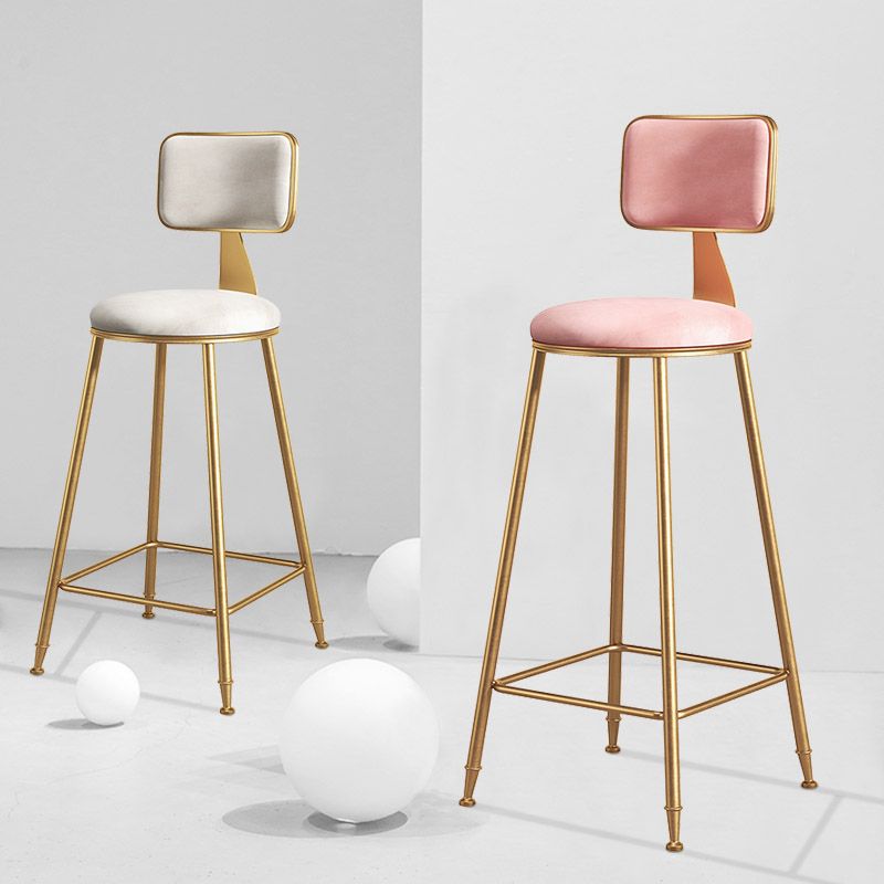 Glam Metal Upholstered Barstool Bristol Bar Stool with Iron Legs and Cushion Low Back Clearhalo 'Bar Furniture' 'Bar Stools' 'bar_stools' 'furn' 'furn_bar_stools' 'furniture_bar_stools' 'Kitchen & Dining Furniture' 'kitchen&dining_furn' 'kitchen' 'kitchen_furn' Furniture' 1200x1200_7838a19b-e6ed-4a4d-86b3-6da725ac8fbf