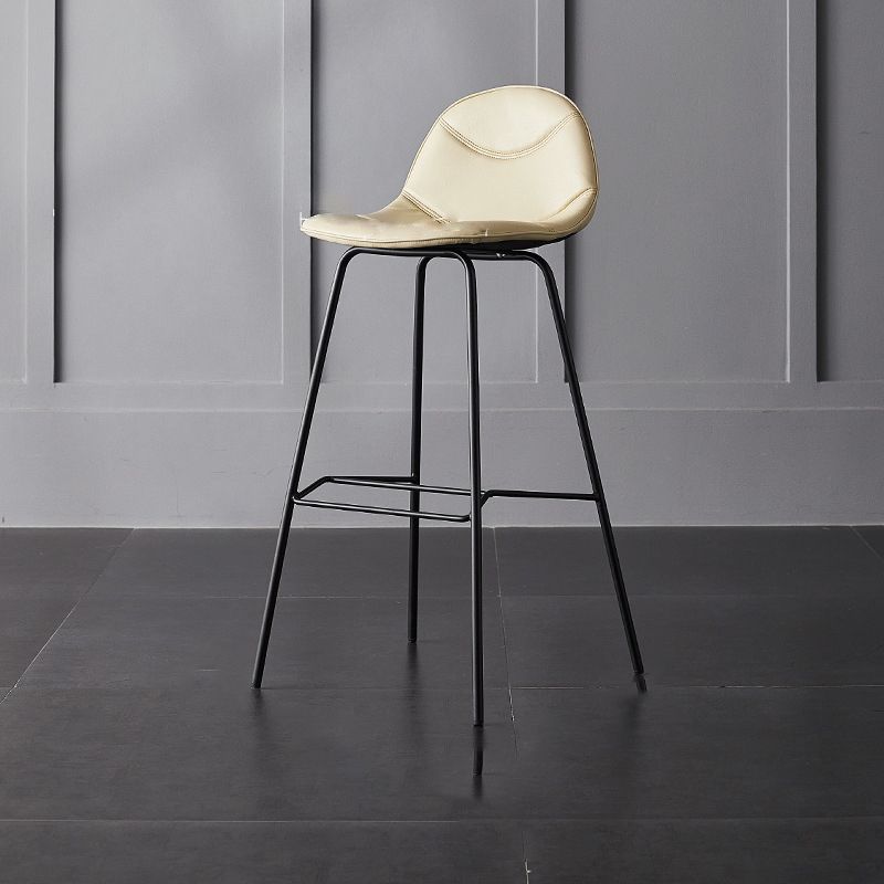 Living Room Matte Finish Leather Stool Scandinavian Footrest Barstool Clearhalo 'Bar Furniture' 'Bar Stools' 'bar_stools' 'furn' 'furn_bar_stools' 'Furniture' 'furniture_bar_stools' 'Kitchen & Dining Furniture' 1200x1200_783ab23b-b1d4-4203-882e-24f6e76d487b