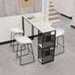 Glamour-Barthekentisch aus Kunstmarmor. Rechteckiger Barthekentisch mit Metallbeinen