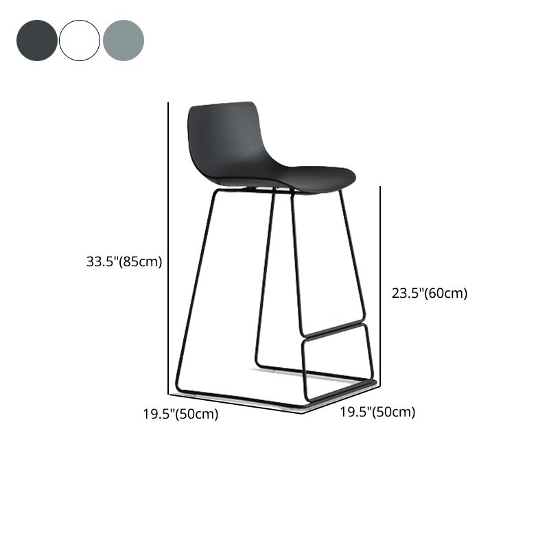 Modern Coffee Shop Armless Stool Matte Finish Plastic Barstool Clearhalo 'Bar Furniture' 'Bar Stools' 'bar_stools' 'furn' 'furn_bar_stools' 'Furniture' 'furniture_bar_stools' 'Kitchen & Dining Furniture' 1200x1200_783be4f5-48b3-496b-82de-40ca0c5b28a7