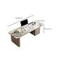 Modern Rectangular Shape Office Desk Stone Task Desk with 3 Drawers for Office