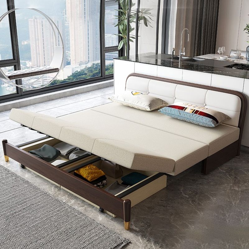 Glam Futon Sleeper Sofa Bed Pillow Back Futon Sleeper Sofa with Storage Clearhalo 'furn' 'furn_futons' 'Furniture' 'Futons & Daybeds' 'Futons' 'Living Room Furniture' 1200x1200_783ce2cb-c00a-4997-be07-53d271d69d1f