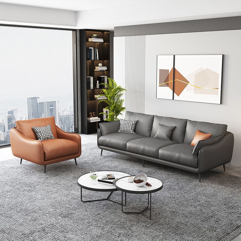 Stain Resistant Faux Leather Settee Furniture Charles Of London Sofa Clearhalo 'furn' 'furn_sofas' 'Furniture' 'furniture_sofas' 'kitchen' 'kitchen_sofas' 'Living Room Furniture' 'Sofa' 'sofas' 1200x1200_783d30f0-3463-4246-b909-560a0ed5f95e