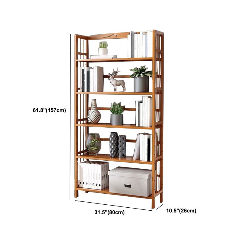 Estante de bambú vertical moderno Etagere Espresso estantería para dormitorio