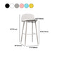 Modern Backrest Armless Counter Stool Iron Cafe Bar Stool with Acrylic Seat and Pedal Clearhalo 'Bar Furniture' 'Bar Stools' 'bar_stools' 'furn' 'furn_bar_stools' 'Furniture' 'Kitchen & Dining Furniture' 1200x1200_783e37b8-6adf-48f3-86ed-bcf4efaf2037