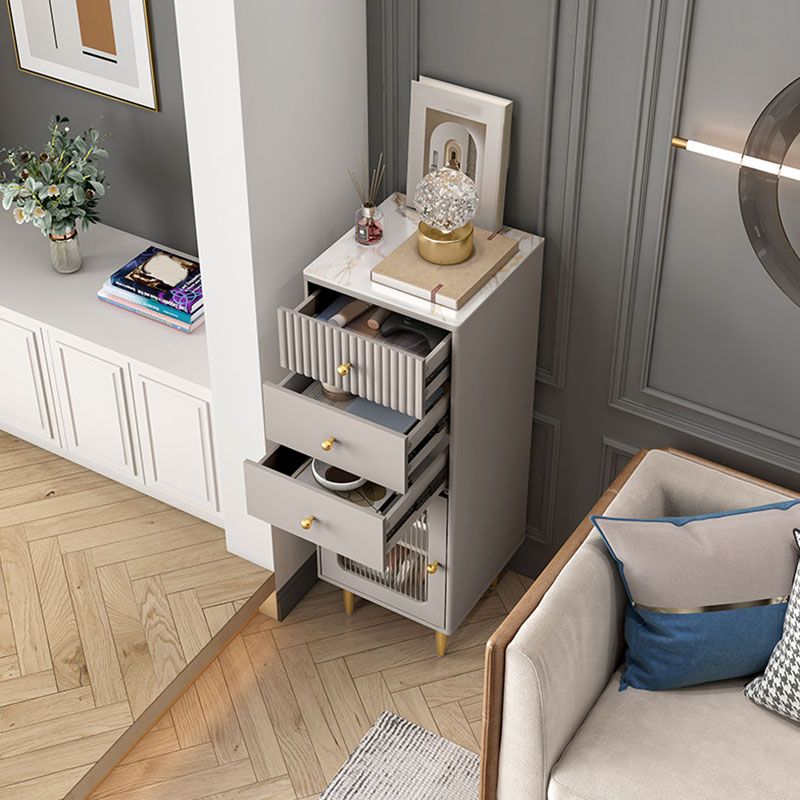 15,6-inch breedte Glam-dressoir Stone opbergkist met 1/2/3 laden