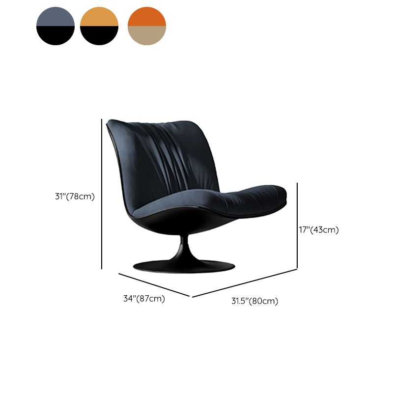 Silla giratoria de Parsons con base de metal redonda y de espalda fija para la sala de estar