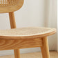 Rubber Wood Armless Dining Chairs Scandinavian Open Back Dining Side Chair