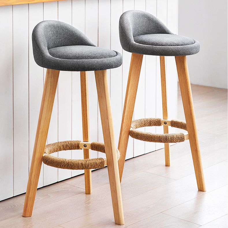 Scandinavian Milk Tea Shop Footrest Stool Matte Finish Upholstered Bar Stools Clearhalo 'Bar Furniture' 'Bar Stools' 'bar_stools' 'furn' 'furn_bar_stools' 'Furniture' 'furniture_bar_stools' 'Kitchen & Dining Furniture' 1200x1200_7840a664-b49b-4ff0-800a-e05a4cb2e1a8