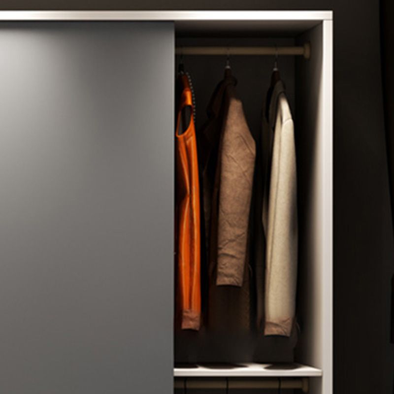 Moderne stijl schuifdeuren arme houten opbergkast met planken