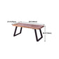 Metal Industrial Rectangle Table Pine Solid Wood Top Dining Table with Sled Base Clearhalo 'Dining Tables & Seating' 'Dining Tables' 'dining_table' 'furn' 'furn_dining_table' 'Furniture' 'furniture_dining_table' 'Kitchen & Dining Furniture' 1200x1200_7844919b-5dc2-48ca-b9c9-eca126299154